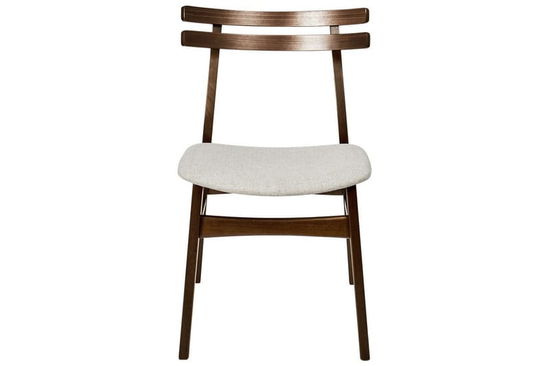 Matsalsstol Cynthiana set om 2 Mörk Trä-Beige - Mörk Trä-Beige - Möbler - Fåtölj & stolar - Matstol & köksstol