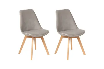 Matsalsstol Dakota Ii set om 2 Beige-Ljust Trä - Beige-Ljust Trä - Möbler - Fåtölj & stolar - Matstol & köksstol