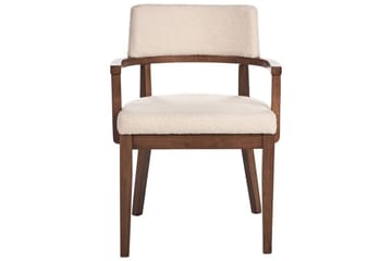 Matsalsstol Dalbo set om 2 Beige-Mörkt Trä - Beige-Mörkt Trä - Möbler - Fåtölj & stolar - Matstol & köksstol