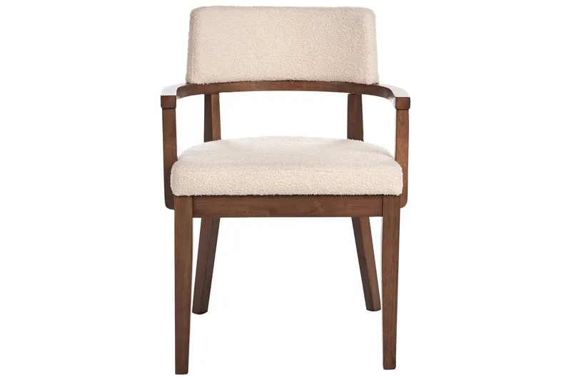 Matsalsstol Dalbo set om 2 Beige-Mörkt Trä - Beige-Mörkt Trä - Möbler - Fåtölj & stolar - Matstol & köksstol