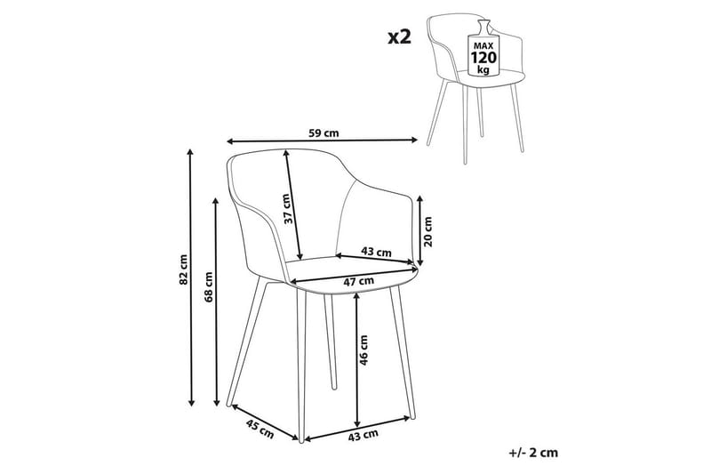 Matsalsstol Elim set om 2 - Möbler - Fåtölj & stolar - Matstol & köksstol