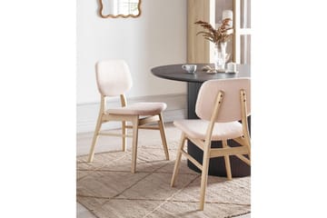 Matsalsstol Ella set om 2 Ljus Trä-Beige - Ljus Trä-Beige - Möbler - Fåtölj & stolar - Matstol & köksstol