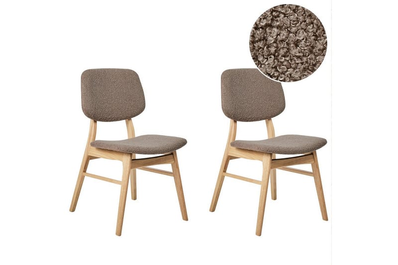 Matsalsstol Ella set om 2 Ljus Trä-Grå, Ljus Trä-Grå