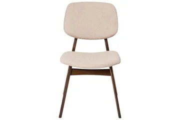 Matsalsstol Ella set om 2 Mörk Trä-Beige - Mörk Trä-Beige - Möbler - Fåtölj & stolar - Matstol & köksstol