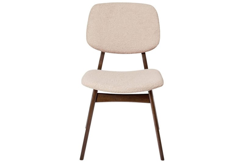 Matsalsstol Ella set om 2 Mörk Trä-Beige - Mörk Trä-Beige - Möbler - Fåtölj & stolar - Matstol & köksstol