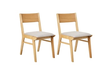 Matsalsstol Enola set om 2 Ljus Trä-Grå - Ljus Trä-Grå - Möbler - Fåtölj & stolar - Matstol & köksstol