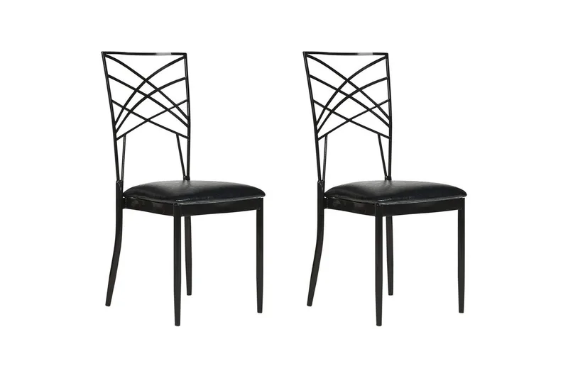 Matsalsstol Girard set om 2 Svart, Svart