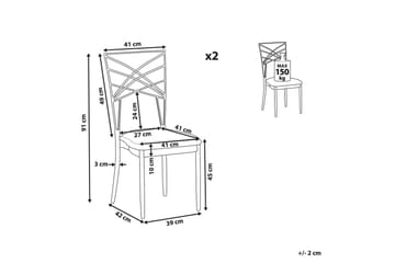 Matsalsstol Girard set om 2 Svart - Svart - Möbler - Fåtölj & stolar - Matstol & köksstol