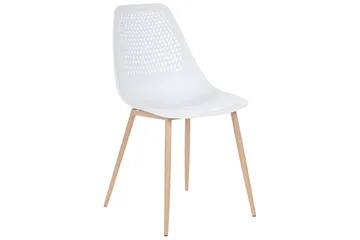 Matsalsstol Hazelton set om 4 Vit-Ljust Trä - Vit-Ljust Trä - Möbler - Fåtölj & stolar - Matstol & köksstol