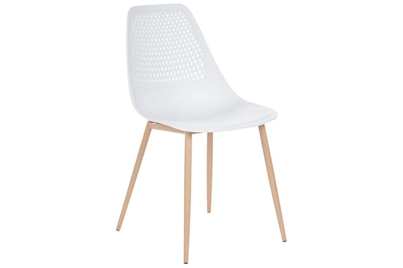 Matsalsstol Hazelton set om 4 Vit-Ljust Trä - Vit-Ljust Trä - Möbler - Fåtölj & stolar - Matstol & köksstol