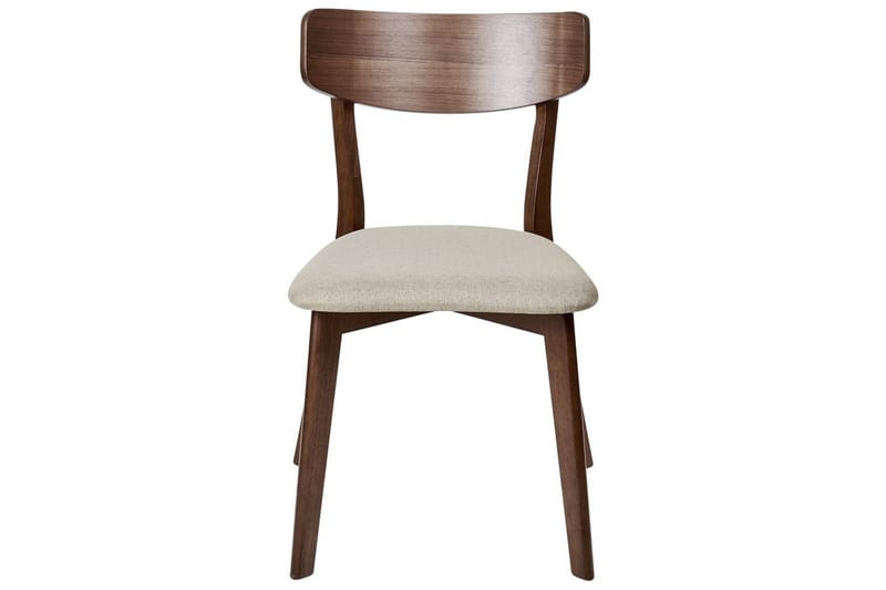 Matsalsstol Hope set om 2 Mörk Trä-Beige - Mörk Trä-Beige - Möbler - Fåtölj & stolar - Matstol & köksstol