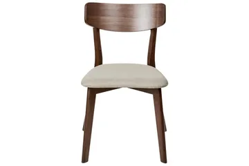 Matsalsstol Hope set om 2 Mörk Trä-Beige - Mörk Trä-Beige - Möbler - Fåtölj & stolar - Matstol & köksstol