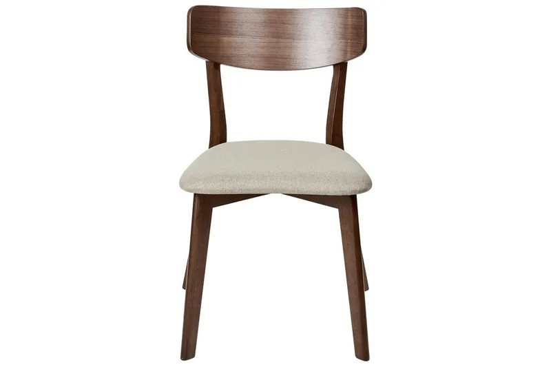 Matsalsstol Hope set om 2 Mörk Trä-Beige - Mörk Trä-Beige - Möbler - Fåtölj & stolar - Matstol & köksstol