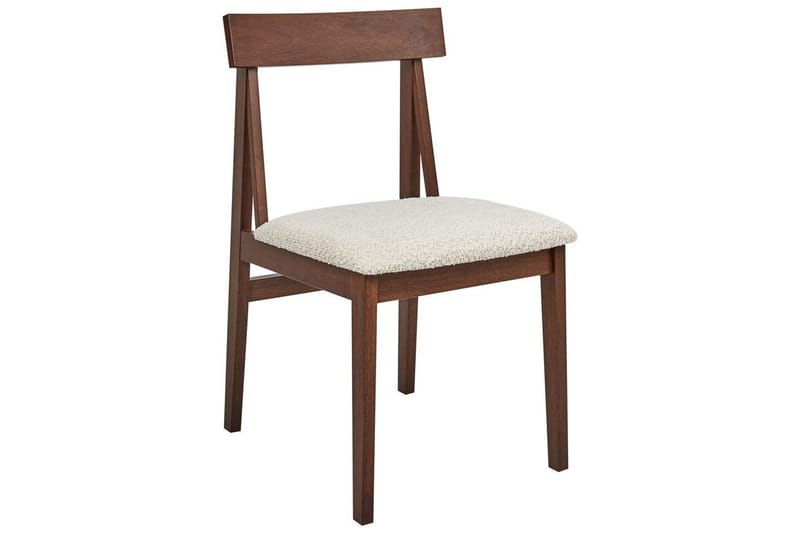 Matsalsstol Isle set om 2 Mörk Trä-Beige - Mörk Trä-Beige - Möbler - Fåtölj & stolar - Matstol & köksstol