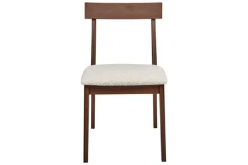 Matsalsstol Isle set om 2 Mörk Trä-Beige - Mörk Trä-Beige - Möbler - Fåtölj & stolar - Matstol & köksstol