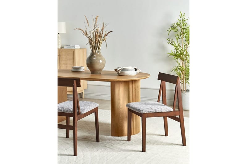 Matsalsstol Isle set om 2 Mörkt Trä-Grått - Mörkt Trä-Grått - Möbler - Fåtölj & stolar - Matstol & köksstol