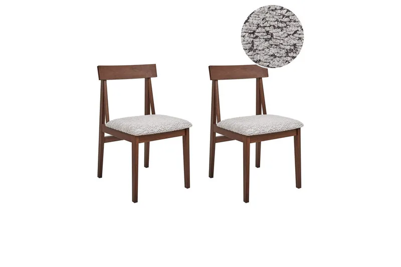 Matsalsstol Isle set om 2 Mörkt Trä-Grått, Mörkt Trä-Grått