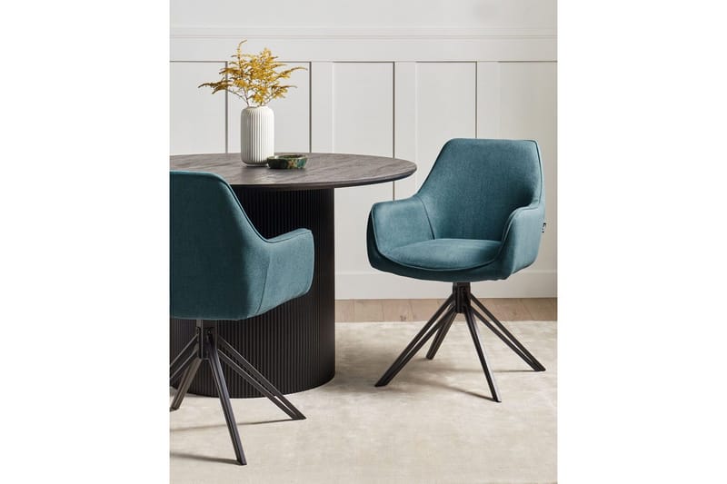 Matsalsstol Jodar set om 2 Blå-Svart - Blå-Svart - Möbler - Fåtölj & stolar - Matstol & köksstol