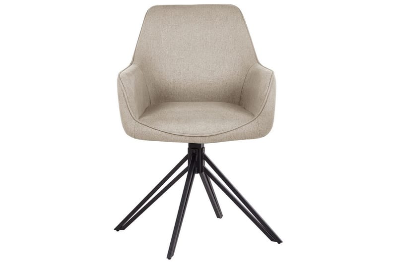 Matsalsstol Jodar set om 2 Taupe-Svart - Taupe-Svart - Möbler - Fåtölj & stolar - Matstol & köksstol