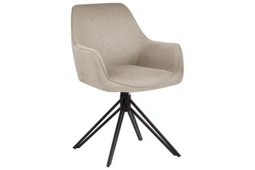 Matsalsstol Jodar set om 2 Taupe-Svart - Taupe-Svart - Möbler - Fåtölj & stolar - Matstol & köksstol