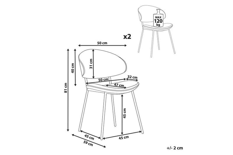 Matsalsstol Kiana set om 2 Grön - Grön - Möbler - Fåtölj & stolar - Matstol & köksstol