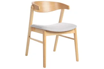 Matsalsstol Lilly set om 2 Grå-Ljust Trä - Grå-Ljust Trä - Möbler - Fåtölj & stolar - Matstol & köksstol