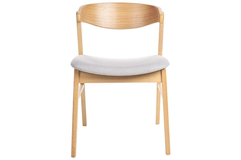 Matsalsstol Lilly set om 2 Grå-Ljust Trä - Grå-Ljust Trä - Möbler - Fåtölj & stolar - Matstol & köksstol