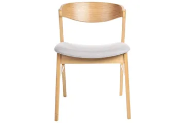 Matsalsstol Lilly set om 2 Grå-Ljust Trä - Grå-Ljust Trä - Möbler - Fåtölj & stolar - Matstol & köksstol