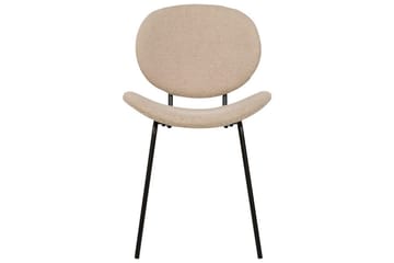 Matsalsstol Luana set om 2 Beige-Svart - Beige-Svart - Möbler - Fåtölj & stolar - Matstol & köksstol