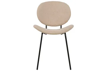 Matsalsstol Luana set om 2 Beige-Svart - Beige-Svart - Möbler - Fåtölj & stolar - Matstol & köksstol