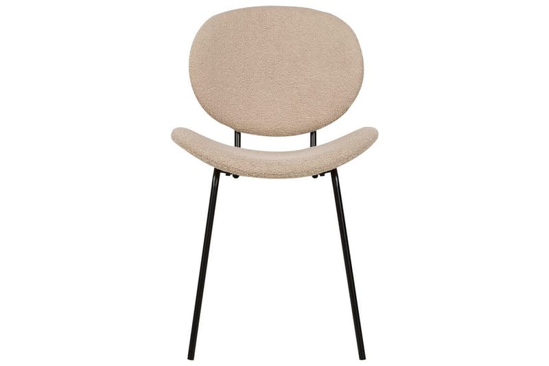 Matsalsstol Luana set om 2 Beige-Svart - Beige-Svart - Möbler - Fåtölj & stolar - Matstol & köksstol