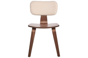 Matsalsstol Lucinda set om 2 Beige-Mörkt Trä - Beige-Mörkt Trä - Möbler - Fåtölj & stolar - Matstol & köksstol