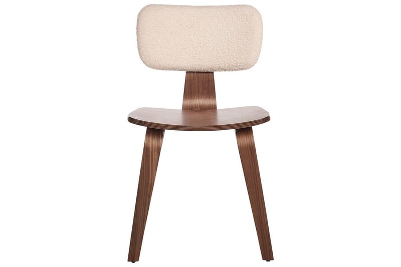Matsalsstol Lucinda set om 2 Beige-Mörkt Trä - Beige-Mörkt Trä - Möbler - Fåtölj & stolar - Matstol & köksstol