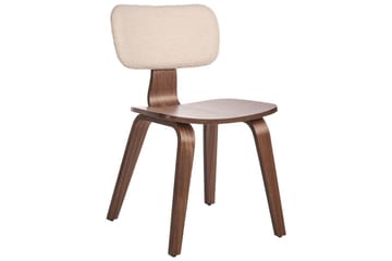 Matsalsstol Lucinda set om 2 Beige-Mörkt Trä - Beige-Mörkt Trä - Möbler - Fåtölj & stolar - Matstol & köksstol