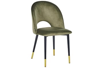 Matsalsstol Magalia set om 2 Grön-Svart-Guld - Grön-Svart-Guld - Möbler - Fåtölj & stolar - Matstol & köksstol
