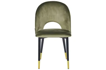 Matsalsstol Magalia set om 2 Grön-Svart-Guld - Grön-Svart-Guld - Möbler - Fåtölj & stolar - Matstol & köksstol