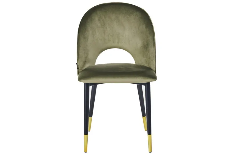 Matsalsstol Magalia set om 2 Grön-Svart-Guld - Grön-Svart-Guld - Möbler - Fåtölj & stolar - Matstol & köksstol