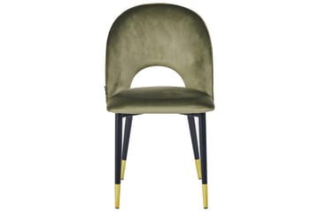 Matsalsstol Magalia set om 2 Grön-Svart-Guld - Grön-Svart-Guld - Möbler - Fåtölj & stolar - Matstol & köksstol