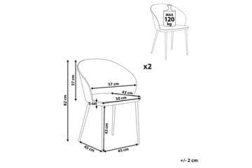 Matsalsstol Mason set om 2 Grå-Svart - Grå-Svart - Möbler - Fåtölj & stolar - Matstol & köksstol