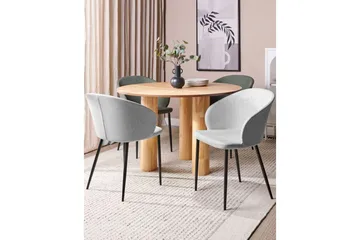 Matsalsstol Mason set om 2 Grå-Svart - Grå-Svart - Möbler - Fåtölj & stolar - Matstol & köksstol