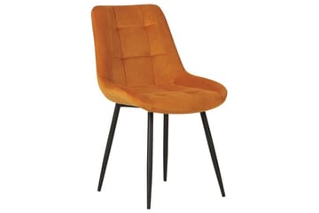 Matsalsstol Melrose set om 2 Orange-Svart - Orange-Svart - Möbler - Fåtölj & stolar - Matstol & köksstol