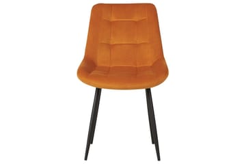 Matsalsstol Melrose set om 2 Orange-Svart - Orange-Svart - Möbler - Fåtölj & stolar - Matstol & köksstol