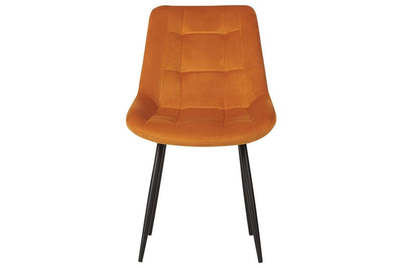 Matsalsstol Melrose set om 2 Orange-Svart - Orange-Svart - Möbler - Fåtölj & stolar - Matstol & köksstol