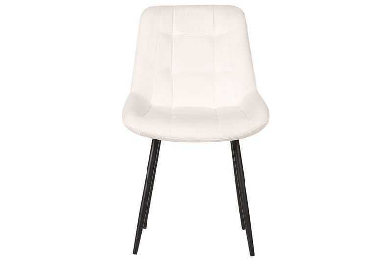 Matsalsstol Melrose set om 2 Vit-Svart - Vit-Svart - Möbler - Fåtölj & stolar - Matstol & köksstol