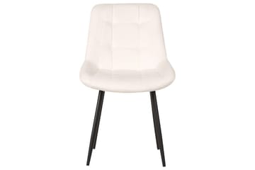 Matsalsstol Melrose set om 2 Vit-Svart - Vit-Svart - Möbler - Fåtölj & stolar - Matstol & köksstol