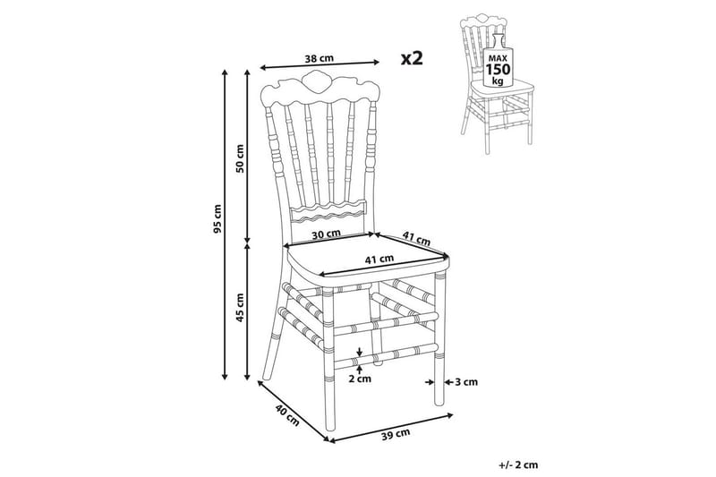 Matsalsstol Mendon set om 2 - Möbler - Fåtölj & stolar - Matstol & köksstol