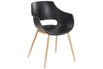 Matsalsstol Millers set om 4 Svart-Ljust Trä - Svart-Ljust Trä - Möbler - Fåtölj & stolar - Matstol & köksstol