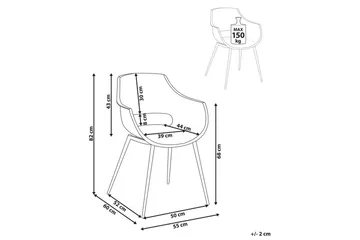 Matsalsstol Millers set om 4 Vit-Ljust Trä - Vit-Ljust Trä - Möbler - Fåtölj & stolar - Matstol & köksstol