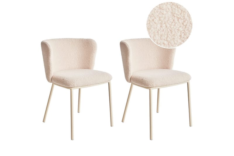 Matsalsstol Mina II set om 2 Beige - Beige - Möbler - Fåtölj & stolar - Matstol & köksstol