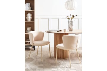 Matsalsstol Mina II set om 2 Beige - Beige - Möbler - Fåtölj & stolar - Matstol & köksstol